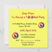 Party Einladung Rot und Weiß (Rückseite)