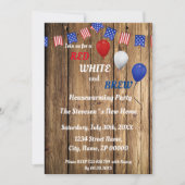 Party Einladung Rot, Weiß und Brauerei (Vorderseite)