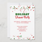 Party Einladung Rotes Grün zum Abendessen (Vorderseite)