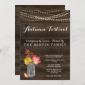Party Einladung| Rustikaler Fall Einladung (Vorne/Hinten)