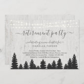 Party Einladung| Rustikaler Winter Einladung (Vorne/Hinten)