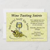Party Einladung s des weißen Wein-5 (Vorderseite)