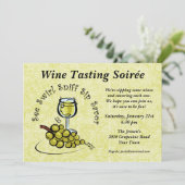 Party Einladung s des weißen Wein-5 (Stehend Vorderseite)
