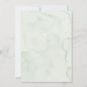 Party Einladung "Sage Green Floral Baby Shower Tee (Rückseite)