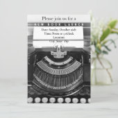 Party Einladung-Schreibmaschine buchen Einladung (Stehend Vorderseite)