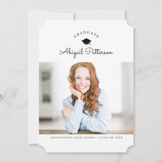 Party Einladung Schwarz-Weiß (Vorderseite)