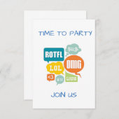 PARTY EINLADUNG "SENIOR STYLE" gesimst (Vorne/Hinten)