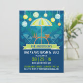 Party Einladung Sommernachtsgarten (Stehend Vorderseite)