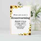 Party Einladung Sonnenblumen (Stehend Vorderseite)