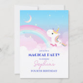 Party Einladung Sparkle & Clouds (Vorderseite)