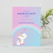 Party Einladung Sparkle & Clouds (Stehend Vorderseite)