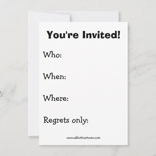 Party Einladung Spectickles (Rückseite)