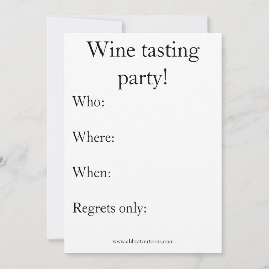 Party Einladung "Spectickles" (Rückseite)