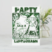 Party Einladung St. Patrick's Day Leprechaun (Stehend Vorderseite)