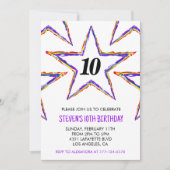 Party Einladung Stars Rainbow Primärkinder (Vorderseite)