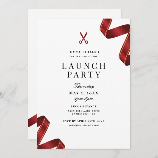 Party Einladung starten (Vorne/Hinten)