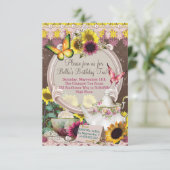 Party Einladung Sunflower Garden (Stehend Vorderseite)