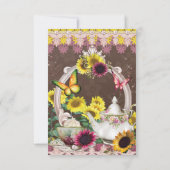 Party Einladung Sunflower Garden (Rückseite)