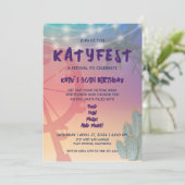 Party Einladung Sunset Colors (Stehend Vorderseite)