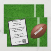 Party Einladung Superbowl (Vorne/Hinten)