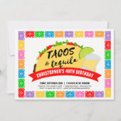 Party Einladung Tacos und Tequila (Vorderseite)