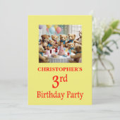 Party Einladung Teddy Bears Party (Stehend Vorderseite)