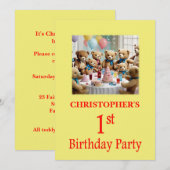 Party Einladung Teddy Bears Party (Vorne/Hinten)