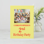 Party Einladung Teddy Bears Party (Stehend Vorderseite)