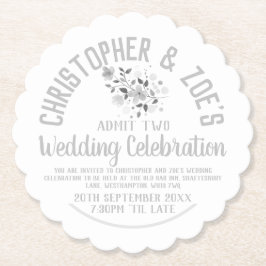 Party Einladung-Ticket für Hochzeiten Untersetzer