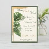 Party Einladung Tropical Palm Housewarming (Stehend Vorderseite)