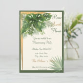 Party Einladung Tropical Palm Housewarming (Stehend Vorderseite)