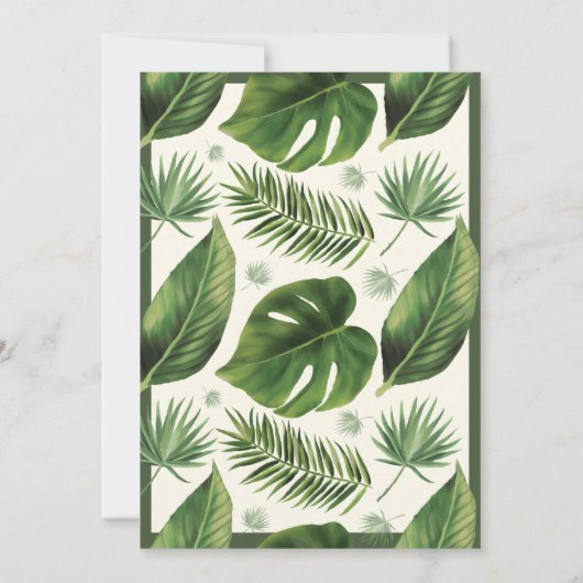 Party Einladung Tropical Palm Housewarming (Rückseite)