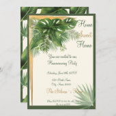 Party Einladung Tropical Palm Housewarming (Vorne/Hinten)