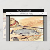Party Einladung über das Ruhestand von Fischen (Vorne/Hinten)