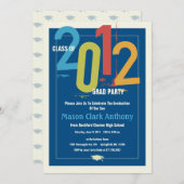 Party Einladung über Graduierungsfonds 2012 (Vorne/Hinten)