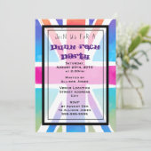 Party Einladung Union Jack Flag Punk Rock (Stehend Vorderseite)