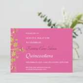 Party Einladung verzierter Blume (Stehend Vorderseite)