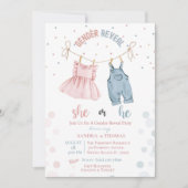 Party Einladung von Baby-Kleidung (Vorderseite)