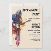 Party Einladung von Beige Rock and Roll (Vorderseite)