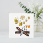 Party Einladung von Bier (Stehend Vorderseite)