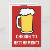 Party Einladung von Bier für den Ruhestand (Vorne/Hinten)