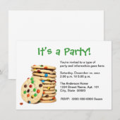 Party Einladung von Cookies (Vorne/Hinten)