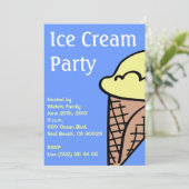 Party Einladung von Eis (Stehend Vorderseite)