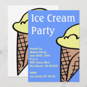 Party Einladung von Eis (Vorne/Hinten)