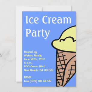 Party Einladung von Eis