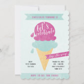 Party Einladung von Eis (Vorderseite)