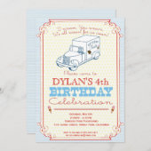 Party Einladung von Eiskrem (Vorne/Hinten)