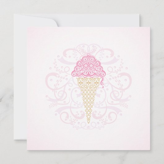 Party Einladung von Eiskrem (Rückseite)