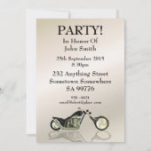 Party Einladung von flammenden Motorrädern (Rückseite)