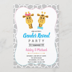 Party Einladung von Giraffen